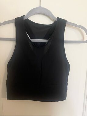 soulcycle Black High-Neck Racerback Sports Bra